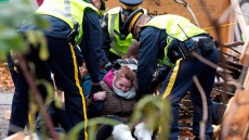 Kinder Morgan removes protest camps, begins survey work on Burnaby Mountain