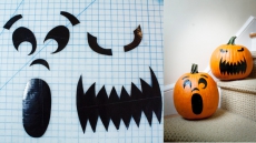 Halloween Duct Tape Project: Pumpkin Stickers (Faux Jack O'Lantern)