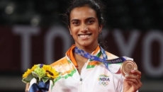 Badminton ace PV Sindhu beats He Bingjiao to win women's singles bronze at the Tokyo Olympics