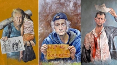 From Trump To Assad: Syrian Artist Reimagines World Leaders As Vulnerable Refugees