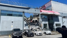 Rooftop parking lot collapses in Vancouver