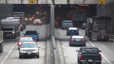 Truck hits roof of Massey Tunnel