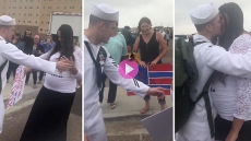 Surprise! Sailor Comes Home To Find Wife 8 Months Pregnant