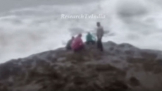OMG Watch! Huge Ocean Wave Washes Away Four Indians While Trying To Take Selfie