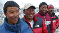 Sherpas, the people who make it possible to scale Everest