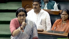 Smriti Irani slams Rahul Gandhi over his alleged gesture of flying kiss