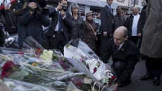 Steven Blaney Lays Wreath At Charlie Hebdo HQ Ahead Of Sunday's Unity Rally