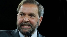 Mulcair maligns Conservatives for proposed cuts to health care, marijuana stance