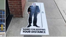 Tom Hanks used as physical distance marker
