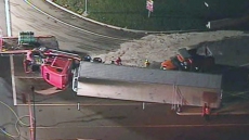 Truck Flips, Spills About 25,000 Pounds Of Frozen Boxed Turkeys On Northern California Highway