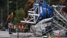 Removal underway for huge crane blocking Vancouver street