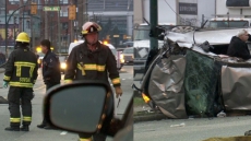 Crash At Georgia Viaduct Snarls Traffic, Shuts Off Power To Thousands Of Vancouver Homes