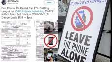 Vancouver Cops Catch Distracted Driver Twice In 8 Minutes, Issue $736 In Fines