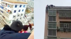 WATCH: Shocking Video Shows How Man Stopped His Wife From Jumping To Death