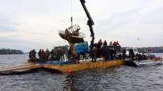 Airmen honoured as Second World War plane pulled from Ontario lake
