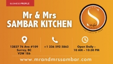 Mr. & Mrs. Sambar Kitchen: Bringing the True Taste of Home to Surrey