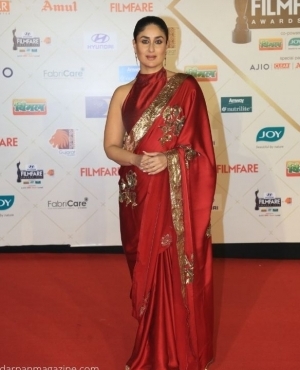 Kareena Kapoor is a glam goddess in her red and gold saree 
