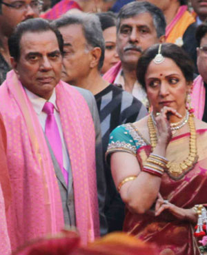 Dharmendra and Hema Malini