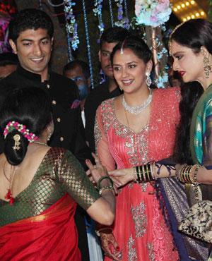 Aahana Deol, Vaibhav Vora and Rekha