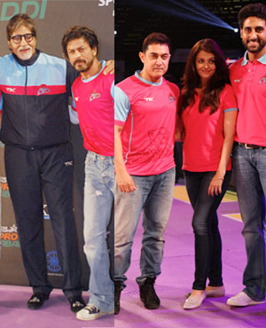 Aamir, SRK Cheer for Abhishek's Kabaddi Team
