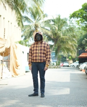 Cast member in character 