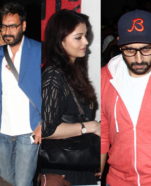 Aishwarya, Abhishek, Ajay Snapped