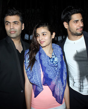 Alia, Sidharth, Karan, Karan Johar Spotted