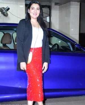 Tina Ahuja sparkles in her red skirt 