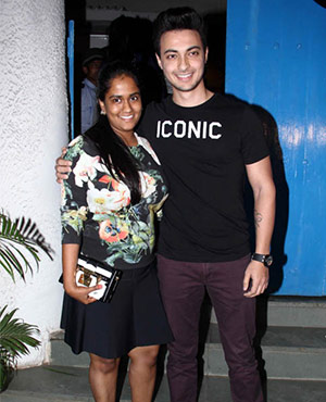 Arpita Khan and Ayush Sharma at Olive Bar