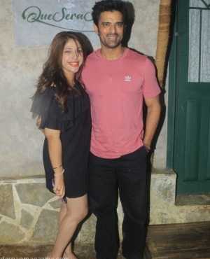 Mohit Malik poses with wife Addite Malik 