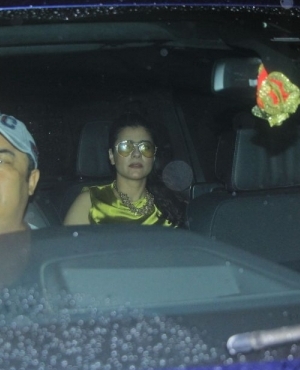 Kajol heading to the launch of the restaurant in her beautiful yellow outfit 