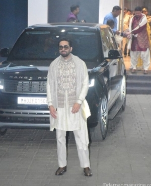 Ayushmann Khurrana poses for the press 