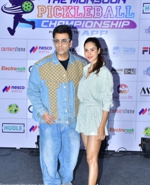 Karan Johar gets snapped with Sonam Bajwa 