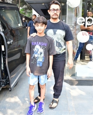 Aamir Khan clicked with his son 