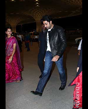 Abhishek Bachchan snapped at the Mumbai Airport