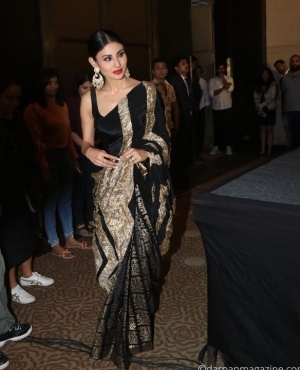 Mount Roy stuns in gold and black saree 
