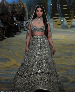 Alia Bhatt stuns in a Manish Malhotra lehenga 
