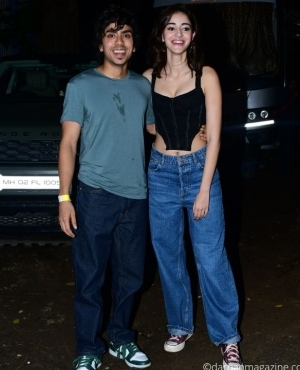 Ananya Pander n Gaurav Adarsh snapped post shoot in Juhu 