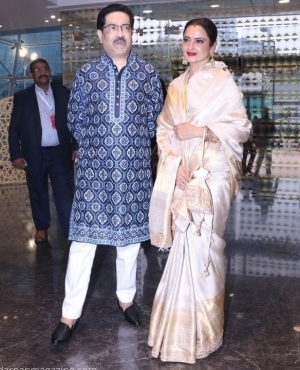Kumar Mangalam Birla and Rekha snapped together