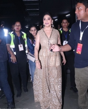Madhuri Dixit looks like an evergreen beauty in her gold suit 