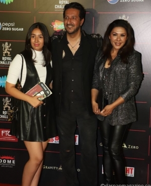 Suleman Merchant with wife and daughter 