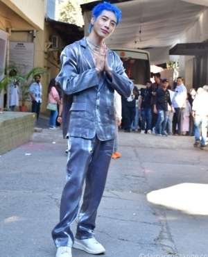 Aoora is electric in silver with blue hair 