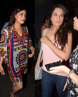 Dia Mirza And Richa Chadda At Prithvi Theatre