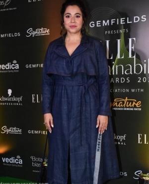 Maanvi Gagroo sports denim with hot pink booties 