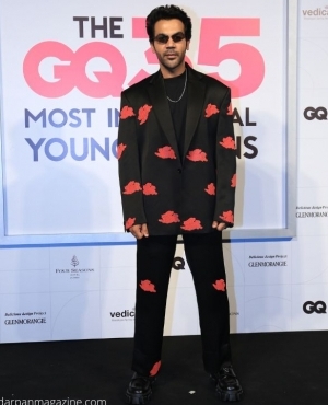 RajKummar Rao looks dapper in his floral suit and black shoes 