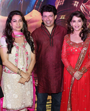 Sriram Nene with Madhuri Dixit and Juhi Chawla