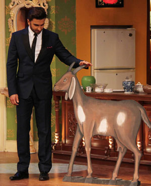 Ranveer Singh on the sets