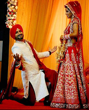 Harbhajan Singh Ties Knot With Geeta Basra