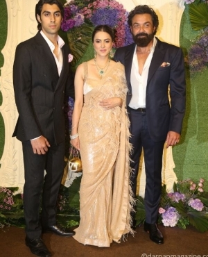 Beautiful family photo as Bobby Deal wife Tanya Deol and son Aryaman Deol 