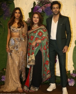 Poonam Dhillon looks gorgeous in her saree as she poses with her kids 